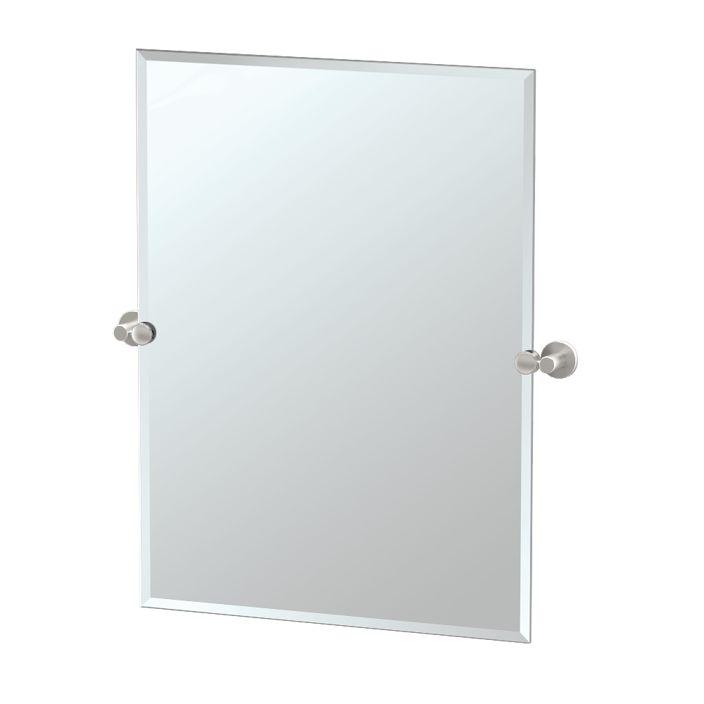 Channel 19-1/2x24" Pivot Frameless Rectangular Mirror Satin